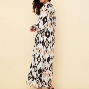 Elegant Geometric Long Sleeve Dress